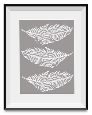feathers papercut