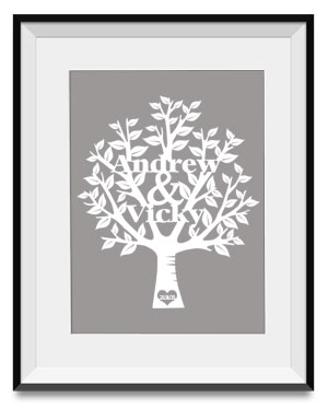 wedding-tree papercut