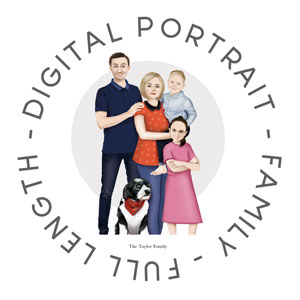 full length family print