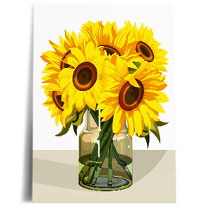 sunflowers print