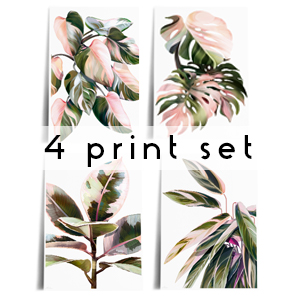 olive leaves collection print